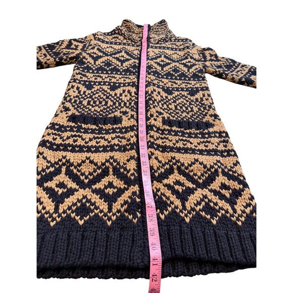 Yigal Azrouel M Mohair Wool Alpaca Chunky Knit Long Cardigan Coat Geometric Zip - Picture 6 of 16